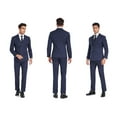thumbnail image 4 of ETHAN Mens 3 Piece Suit Classic Fit Dark Blue Piaid Set for Young Men Homecoming Party Dress XXL, 4 of 8