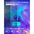 thumbnail image 2 of Horse Gifts for Girl, Horse 3D Night Lights for Kids Illusion Lamp 16 Colors Changing with Remote Birthday Gifts for Child Baby Boy and Girl, 2 of 5