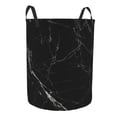 thumbnail image 2 of Fotbe Black Marble Texture Abstract Laundry Basket with Handles, Waterproof Large Laundry Hamper, Wash Bag for Corner Dorm, Rolling Laundry Basket with Handles-Medium, 2 of 8