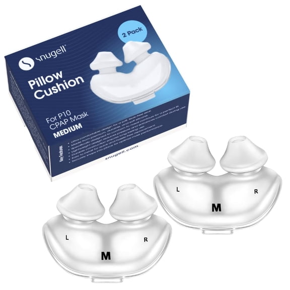 Snugell Replacement Cushion for CPAP Masks, 2-Pack - Compatible with ResMed AirFit P10 - Medium