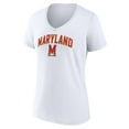 thumbnail image 2 of Women's Fanatics Branded White Maryland Terrapins Evergreen Campus V-Neck T-Shirt, 2 of 3