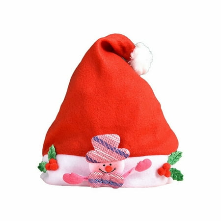 

2024 Hot Selling Thickened Christmas Cap Dress Up Holiday New Year Festive Party Decor Christmas Santa Gift Velvet Non Woven for Kids Adults