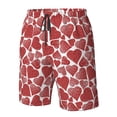thumbnail image 5 of Kdxio Hearts Pattern Mens Casual Shorts - Drawstring Summer Beach Sports Shorts for Men, 5 of 9
