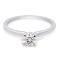 thumbnail image 3 of AFFY 0.35CT Round Moissanite Diamond Solitaire Engagement Ring for Women 10K Solid White Gold-5, 3 of 7