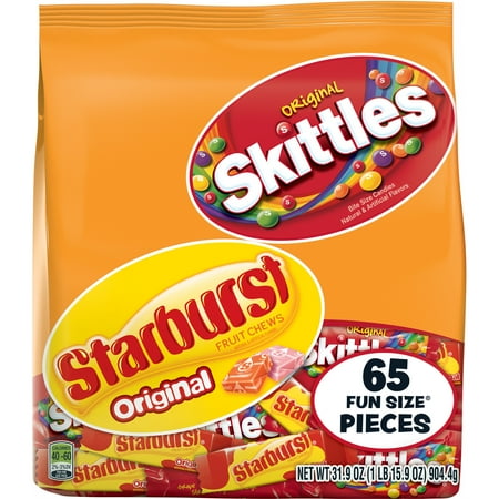 Skittles & Starburst, Fun Size Candy, 31.9 Oz, 65 Ct