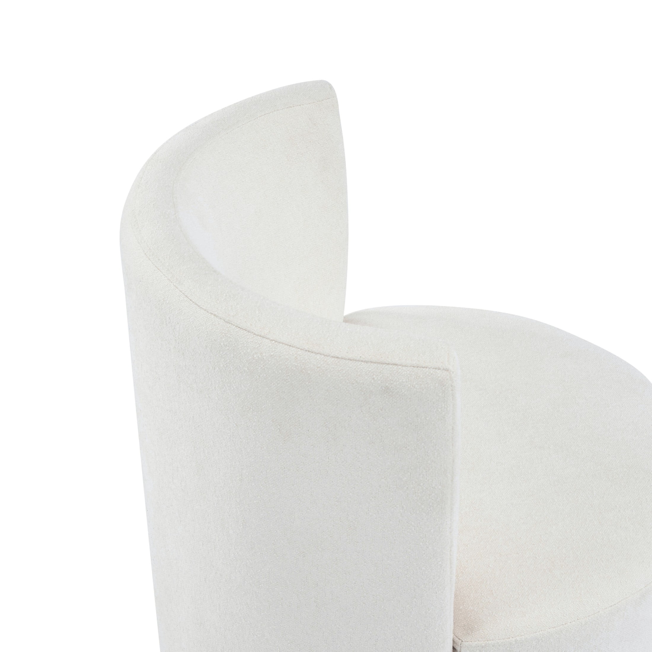 Christopher Knight Home Modern 360° Swivel Upholstered Dining Side Chair with Curved Backrest, Beige