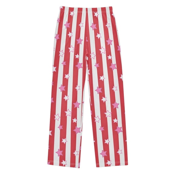 Star Pink Pajama Pants Soft and Lightweight Elastic Waistband Pajama Pants