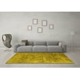 thumbnail image 3 of Ahgly Company Indoor Square Oriental Yellow Industrial Area Rugs, 7' Square, 3 of 4