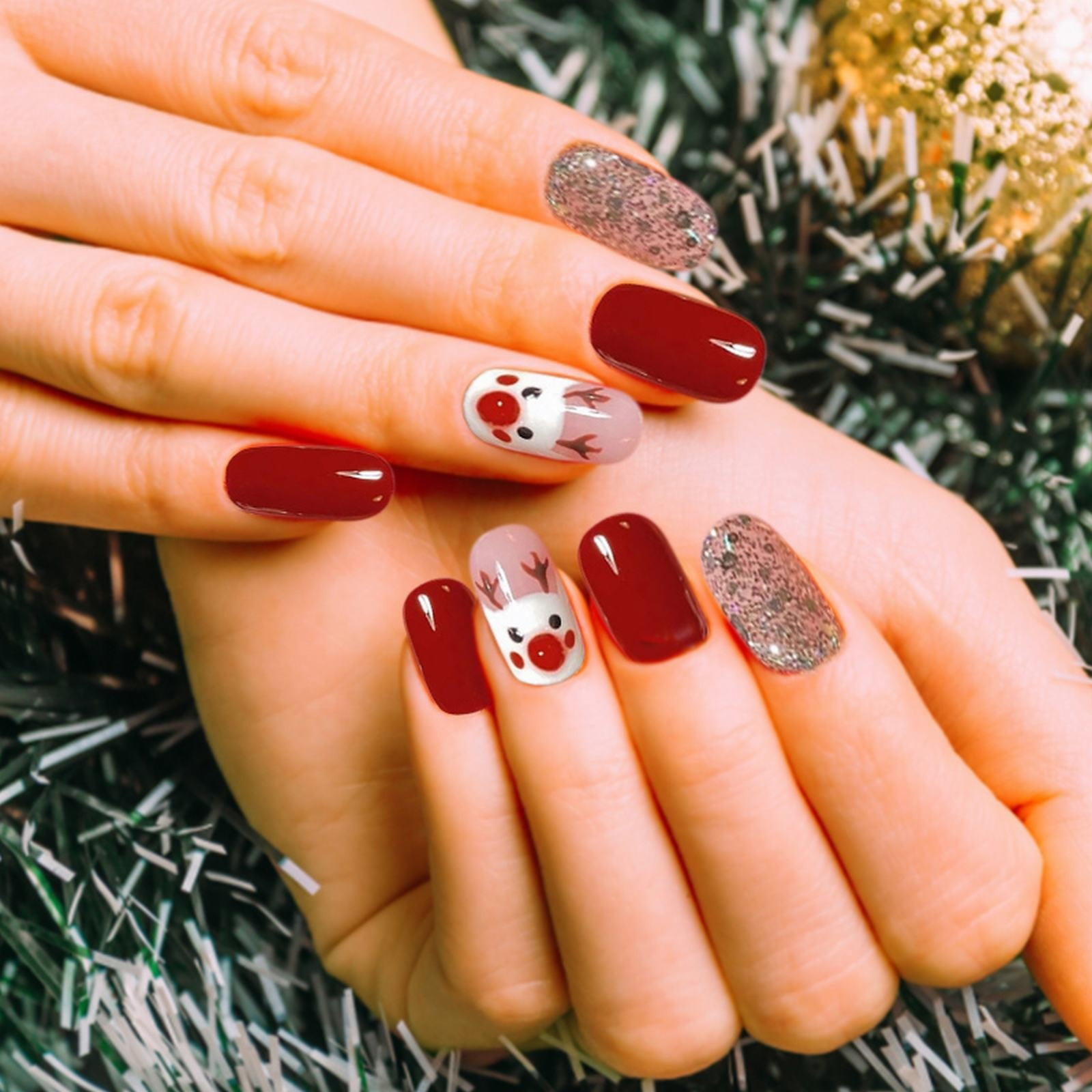 エバーネイル Xmas No.004 ラウンドショート エバーネイル Xmas No.004 ラウンドショート エバーネイル Xmas