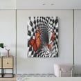 thumbnail image 6 of Kdxio Butterflies Optical Illusion Pattern Canvas Wall Art 12x16 Inches - Waterproof HD Print Solid Wood Frame for Living Room & Bathroom,Vertical, 6 of 8