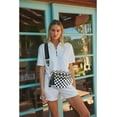 thumbnail image 6 of Checkered Crossbody Bum Bag for Women Nylon Checkereds Crossbody Bag Spacious Checkered Purse Bum Bag (Red), 6 of 8