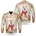 thumbnail image 3 of Happy Thanksgiving Akita with Turkey Pumpkins Autumn Vibes All Over Print 3D Baseball Jacket Inu Dog Lover Bomber Jacket Softball - 12018, 3 of 6