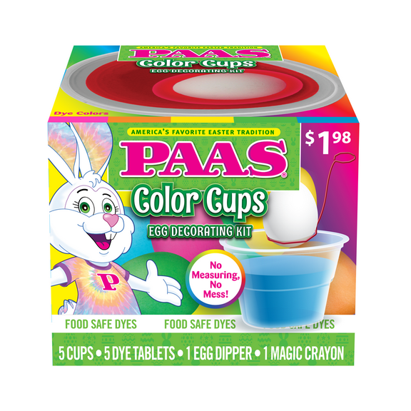 PAAS Easter Egg Decorating and Dye Kit, Color Cups, 1 Kit