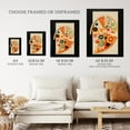 thumbnail image 3 of Margherita With Extra Olives Kandinsky Inspired Abstract Pizza with Vegetables Orange Green Painting Artwork Framed Wall Art Print A4, 3 of 5