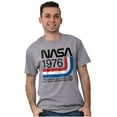 thumbnail image 4 of Classic America NASA 1976 Worm Logo Men's Graphic T Shirt Tees Brisco Brands S, 4 of 4
