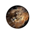 thumbnail image 3 of Creative Acrylic Clock Lion Pattern Uv Printed Wall Clock Household Bedroom Hanging Bar Decor Without Battery, 3 of 3