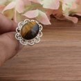 thumbnail image 5 of Handmade 925k Sterling Silver Natural Tiger Eye Stone Statement Gift Ring US13, 5 of 5