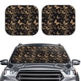 thumbnail image 2 of Fotbe Modern Golden Butterfly 2-Piece Car Windshield Sun Shade | Sun Blocker for Car Windshield | Foldable Automotive Interior Accessories for Sun Protection-Medium, 2 of 6