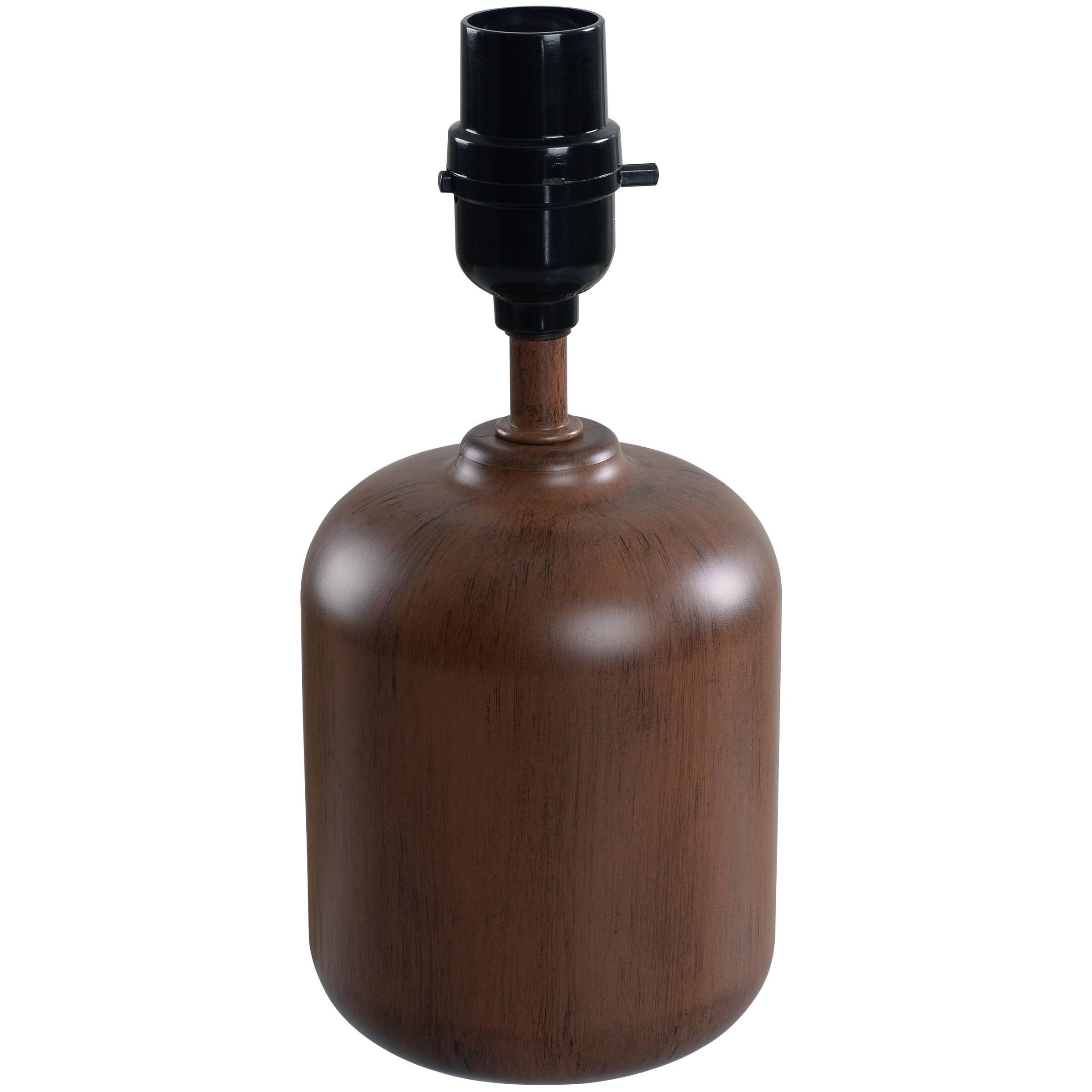 (2 pack) Mainstays Mini Table Lamp with Shade, Faux Wood Finish, Traditional Style, 12.75 in H