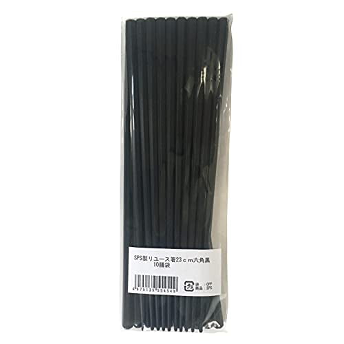 SPS made reuse chopsticks 23cm hexagonal black 10 Zen input japan import 