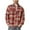 Red-3, variant on Free Shipping Men's Casual Cotton Plaid Shirts Long Sleeve Button-Down Flannel Overshirt Jacket