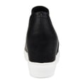 thumbnail image 5 of FSJ Women Casual Slip On Sneakers Side V Cut Ankle Booties Round Closed Toe Pumps Platform Wedge Heel Sandals Fashion Shoes Size 8 Black, 5 of 5