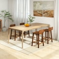 thumbnail image 2 of Gymax 24.5'' Solid Wood Bar Stools Set of 4 Home Counter Kitchen Stools w/ Low Backrest & Footrest, 2 of 10