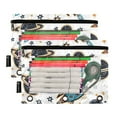 thumbnail image 2 of Cartoon Space Rockets and Planets 2 Pack Pencil Pouch for 3 Ring Binder Smooth Zipper Folders with Pockets Clear Window Pencil Case, 2 of 6