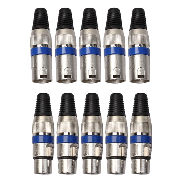 Injueey 10 pack/lote conector de Cable de Audio conexión perfecta para salida de sonido conector adaptador de Audio enchufe de Audio Electrónica Azul