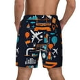 thumbnail image 2 of Lsque Mens Swim Trunks Creative Transport Pattern - Bathing Suit Compression Liner - Beach Swim Shorts Swimwear - (S-3XL) - Stretch Quick Dry -Medium, 2 of 9