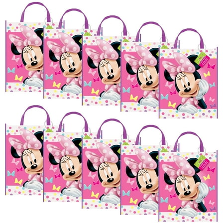 Minnie Mouse Party Tote Bag Set Of 10 Party Supplies Walmart Com