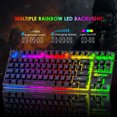 thumbnail image 7 of Gaming Keyboard and Mouse Combo, 88Keys Compact Rainbow Backlit Mechanical Touch Keyboard, RGB Backlit 6400 DPI Lightweight Gaming Mouse with Honeycomb Case for Windows PC Gamers (Black), 7 of 7