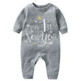 thumbnail image 2 of NOKIO My First Christmas Baby Boy Girl Outfit Toddler New Year Jumpsuit Christmas Romper Fall Winter Clothes Baby Girl Boy Letter Long Sleeve Romper Jumpsuit Boys Girls Button Romper, 2 of 4