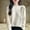 D_ White, variant on UTSJKR Tunic Tops for Women Loose Fit Dressy Waffle Knit Long Sleeve Shirts Trendy Fall Button Up Crewneck Sweater Casual Pullover Gray XXXL