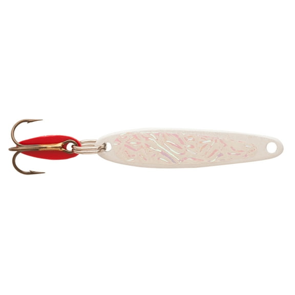 Swedish Pimple Jigging Lure, 1/3 oz, 1-7/8 in, White Ice