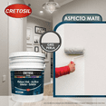 thumbnail image 2 of Cretosil Pintura Vinil Acrílica Mate Interior/Exterior 4 Litros (Color Gris Perla), 2 of 5
