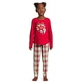 thumbnail image 2 of Holiday Time Girls Long Sleeve Top and Pants Pajama Set, 2-Piece Set, Sizes 4-18 & Plus, 2 of 5