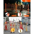 thumbnail image 2 of Kojooin Metal Expandable Barricade, 16FT Folding Safety Traffic Driveway Gate, Portable Crowd Control Barriers Fence, 2 of 6