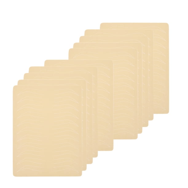 Atomust Practice Skin Soft 1mm Double Sides Inkless Eyebrow Professional Aprendizaje Plantilla de maquillaje permanente Salones Tipo 1 10pcs Advancent CE001492-01