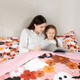 thumbnail image 4 of Feelyou Boho Floral Ghost Twin Comforter Sets, Halloween Spooky Bat Web Bedding Set, Pink Reversible, 2-Piece, 1 Comforter and 2 Pillowcases, 4 of 7
