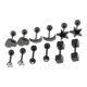 thumbnail image 5 of 6 pares de pendientes femeninos de acero inoxidable con rosca de bola, Negro Sunnimix Aretes de acero inoxidable, 5 of 8