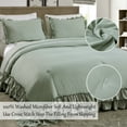 thumbnail image 5 of Lady Ann Sage Green Ruffled Comforter King Size,Farmhouse Shabby Ruffle Rustic Aesthetic Green Bedding Extra Soft 3PCS (1 Farmhouse Comforter and 2 Cute Pillowcases), 5 of 6