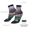 thumbnail image 6 of Naloa Psychedelic Shark Artwork Ankle Socks for Women Non Slip Socks No Show Socks Classic Low Cut Casual Socks Casual Socks, 6 of 7