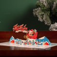 thumbnail image 4 of Paquete de 5 tarjetas de regalo de Navidad para vehículos de renos para tarjetas de felicitación emergentes 3d de año nuevo, 4 of 5