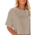 thumbnail image 2 of Sherrylily Women Half Sleeve Cropped T Shirt Crop Tops Casual Summer Tees, 2 of 4