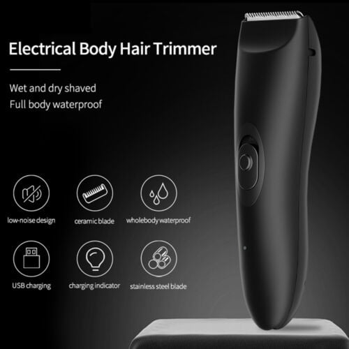 Kqiang Electric Groin Hair Trimmer For Men Ball Shaver Body Groomer Razor Waterproof Us