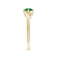 thumbnail image 4 of ANGARA Natural Classic Round Emerald Solitaire Bypass Engagement Ring in 14K Yellow Gold for Women (Size-5mm) | May Birthstone, Birthday, Anniversary, Jewelry Gift for Women | Natural Emerald Ring, 4 of 10