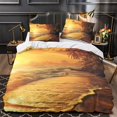 thumbnail image 3 of Modern Bedding Cover Set Beach Sunset Printed Comforter Cover Pillowcase Adult Bedroom Decor,Full (80"x90"), 3 of 5