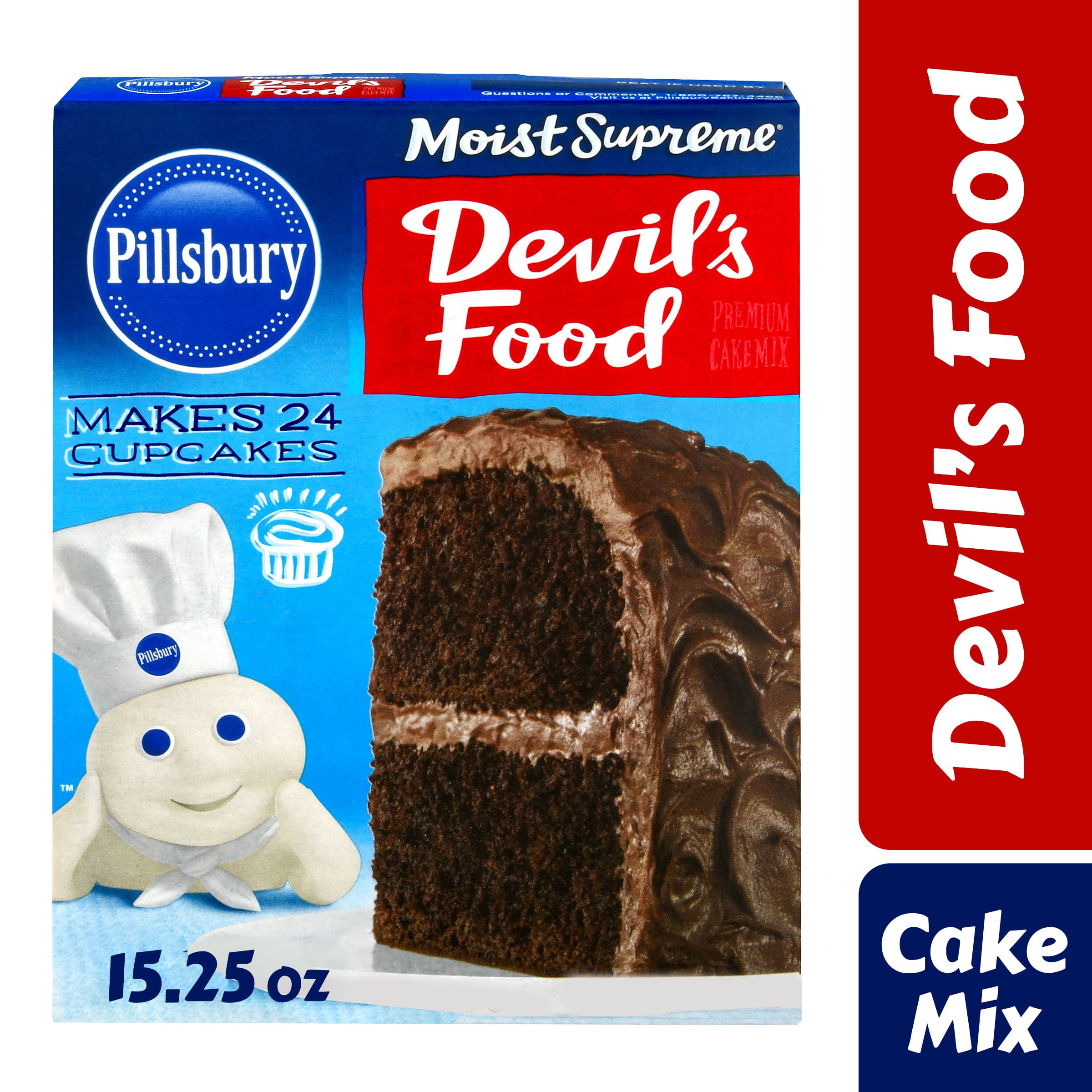 Pillsbury Moist Supreme Premium Devil's Cake Mix, 15.25 Box - Walmart.com
