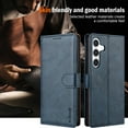 thumbnail image 5 of for Samsung Galaxy S25 Ultra Wallet Case, Classic Business with Card Slots Kickstand Magnetic Buckle PU Leather Flip Folio Shockproof Full Body Protective Phone Case for Galaxy S25 Ultra, Blue, 5 of 5